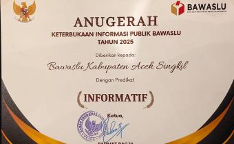 Bawaslu Aceh Singkil predikat informatif